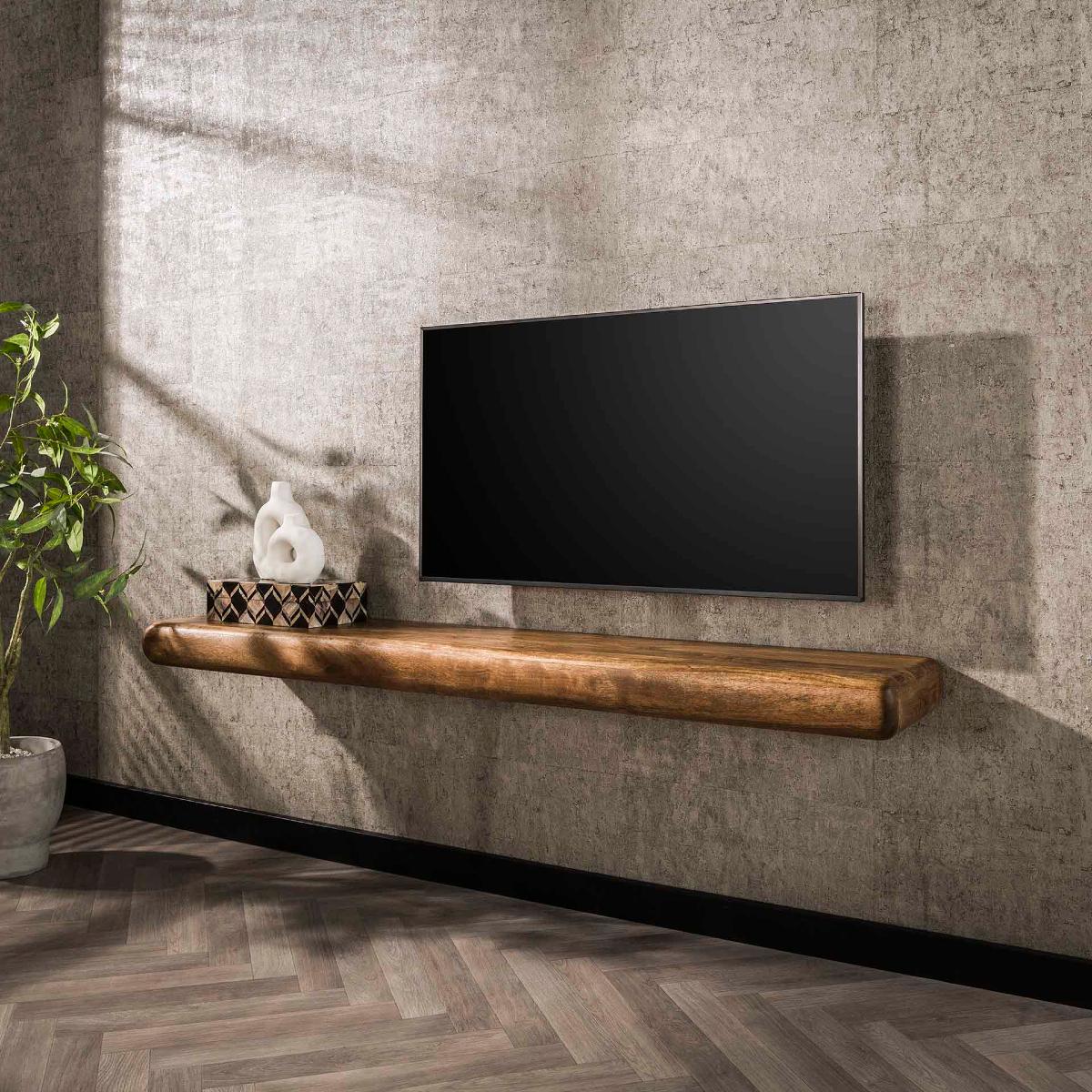 Étagère murale en bois de manguier massif 170cm KOS