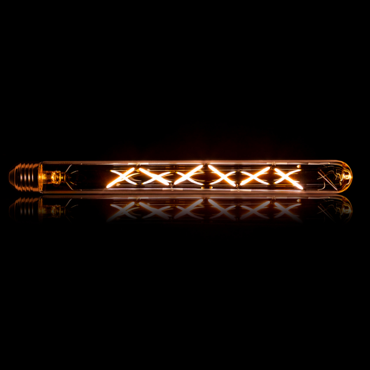Ampoule tube ambré 30cm à LED filament E27 lumière chaude