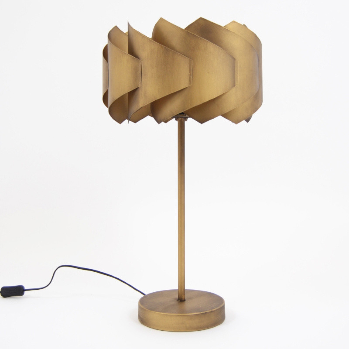 Lampe à poser chic en métal doré SPIRALE