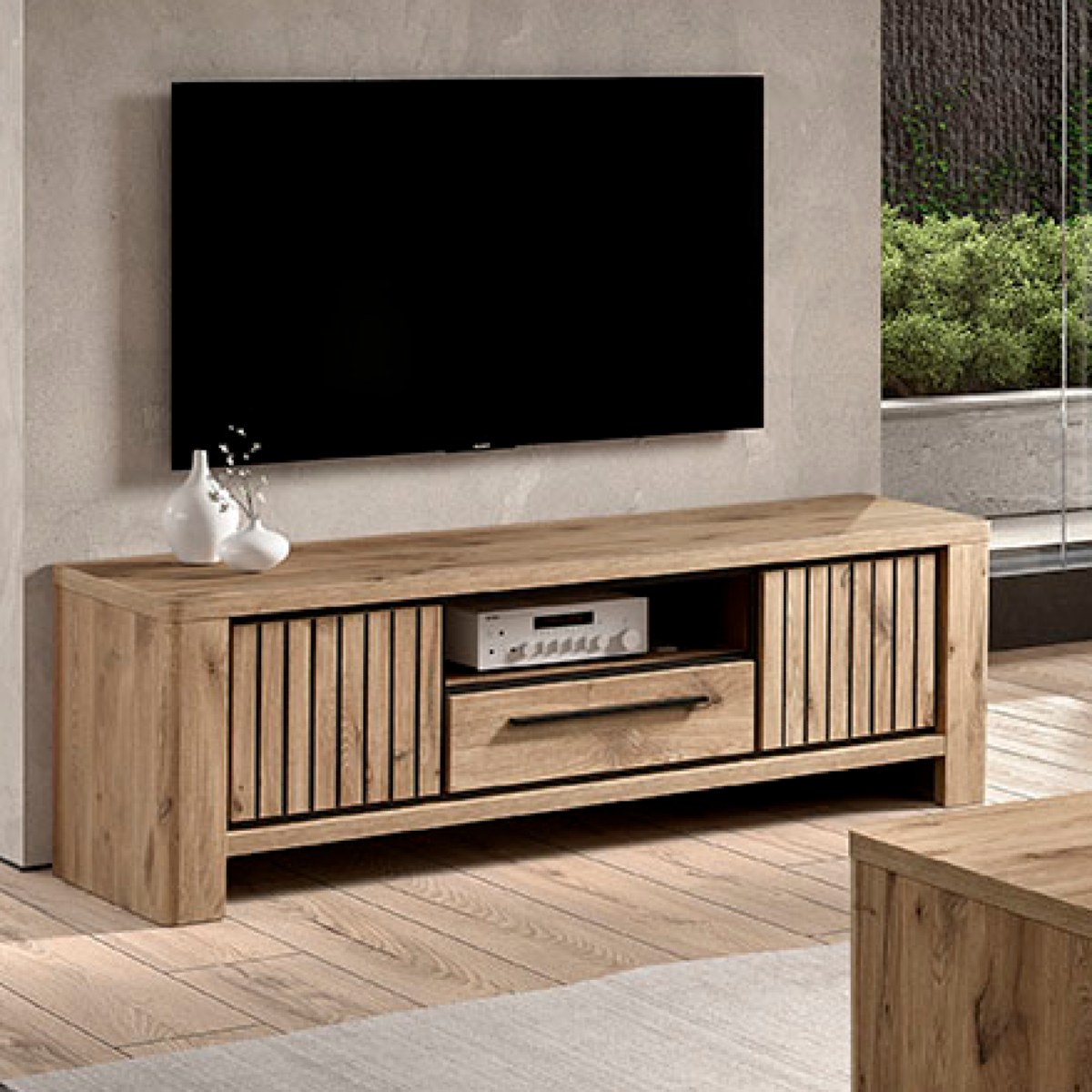 Grand meuble TV industriel 170cm SANTORINI