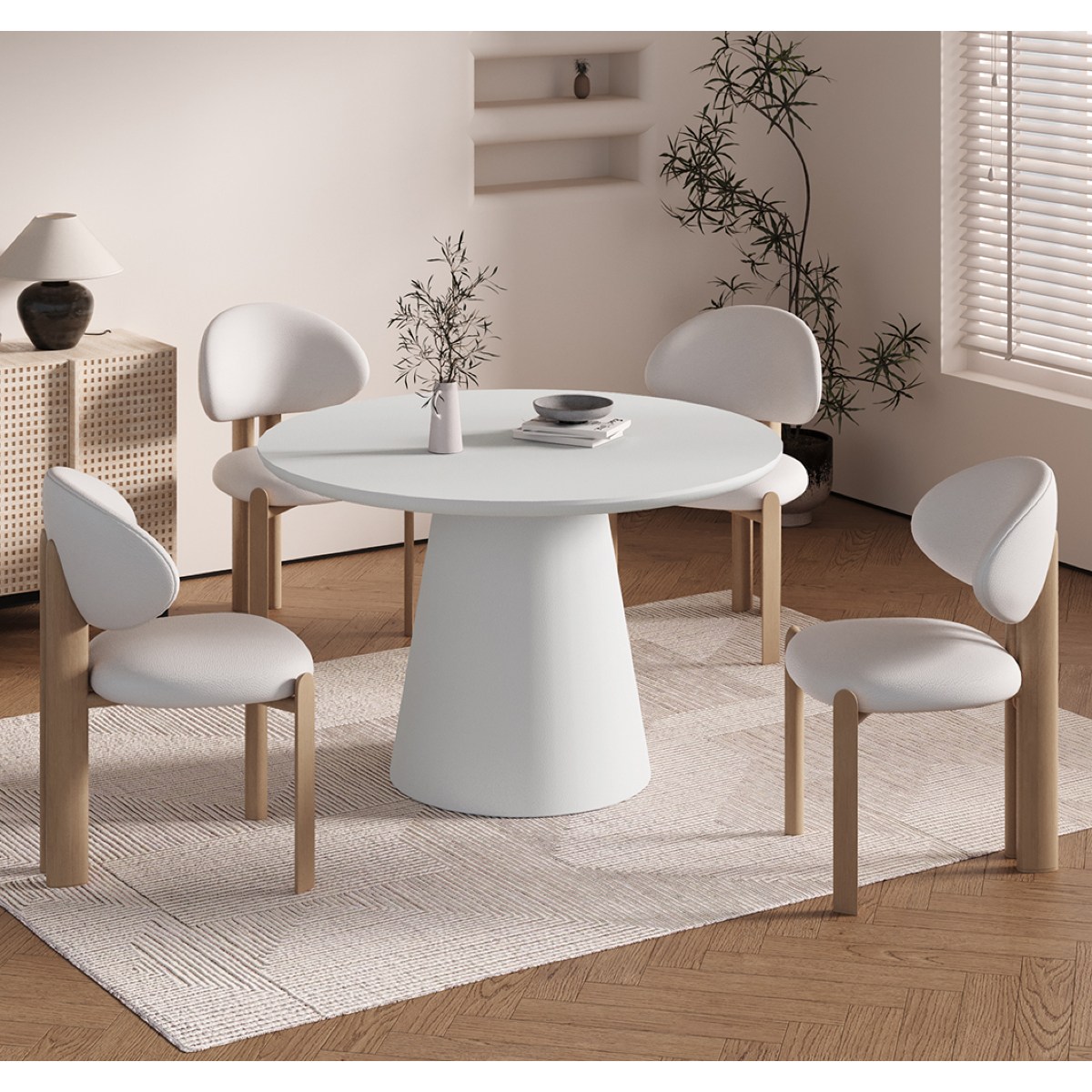 Table à manger ronde en fibre de ciment 120cm RITA