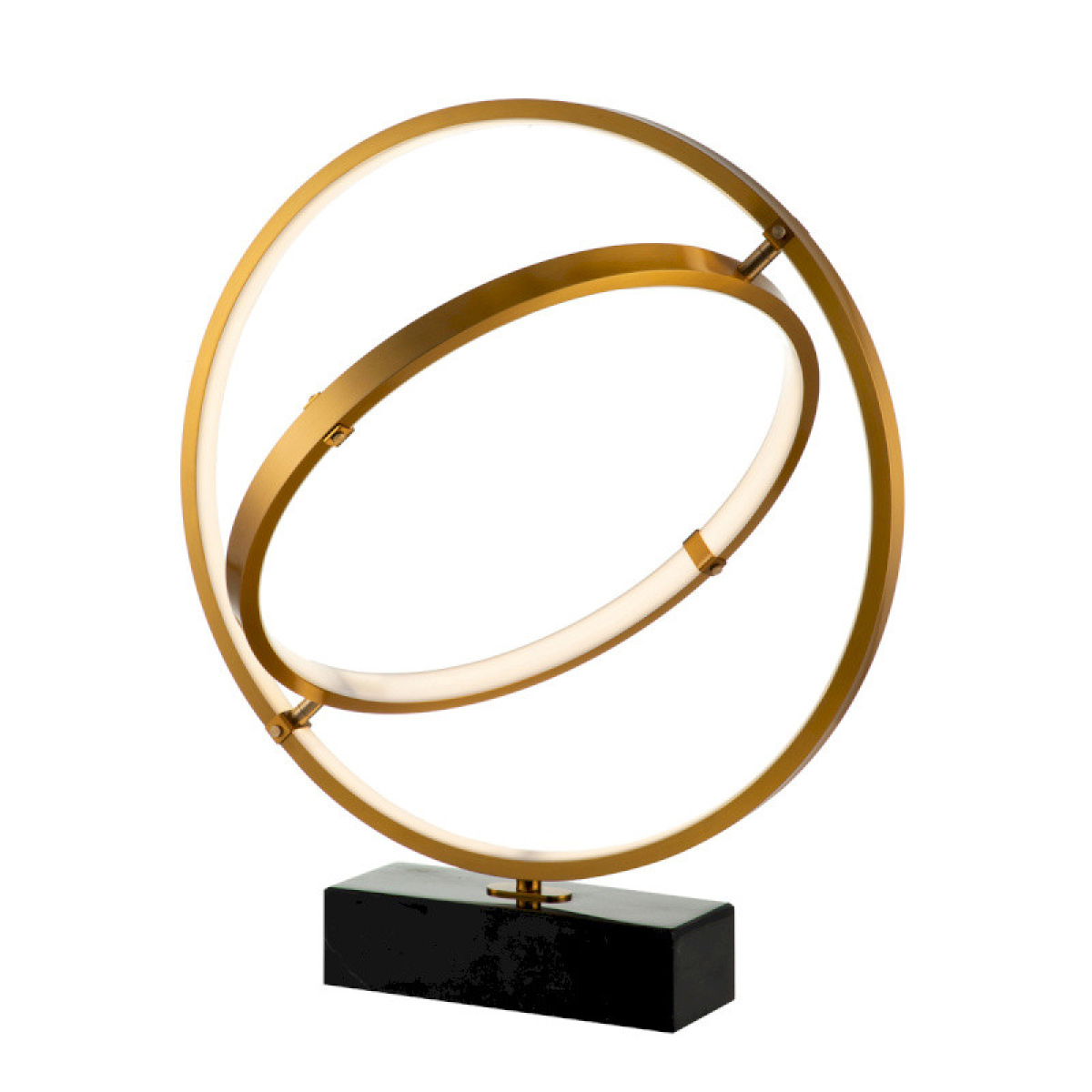 Lampe à poser chic en métal doré SATURNO