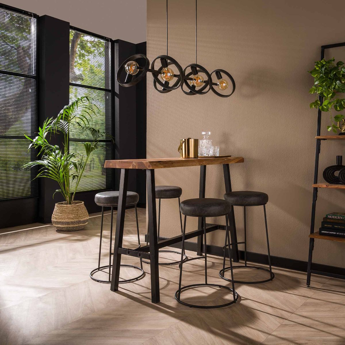 Table de bar en bois massif GERI