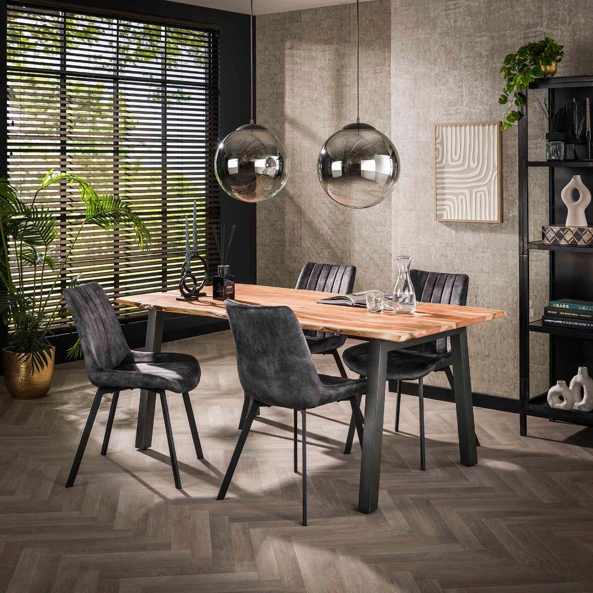 Table à manger en bois d’acacia massif 180cm EDGAR