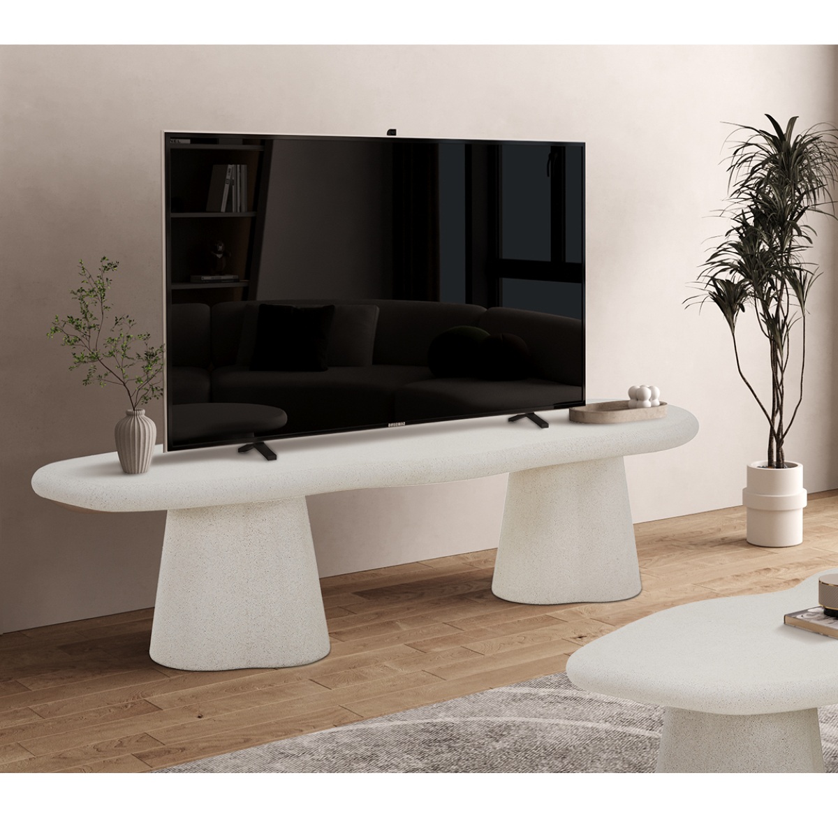 Meuble TV organique en fibre de ciment 160cm ORKA