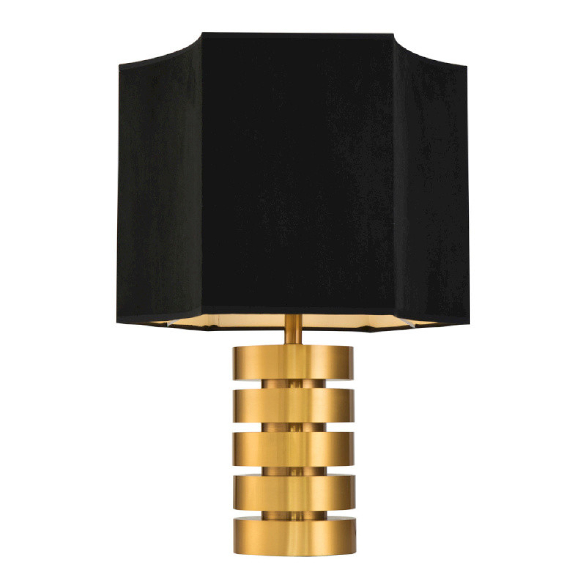 Lampe à poser laiton doré avec abat-jour PURA