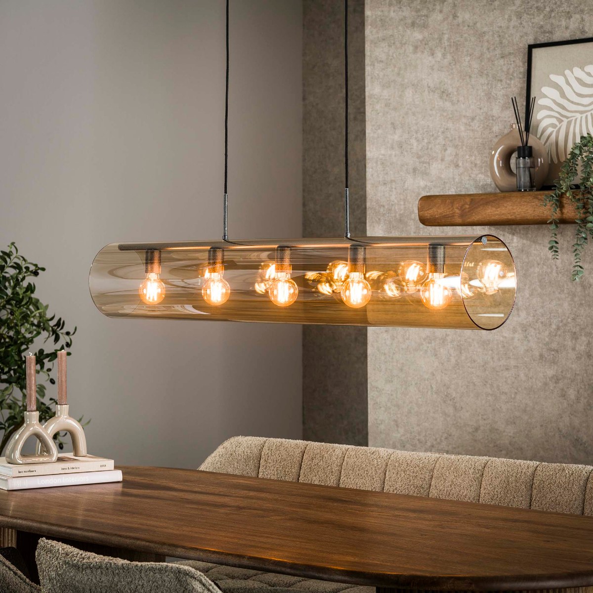 Luminaire suspension design en verre AMBRE