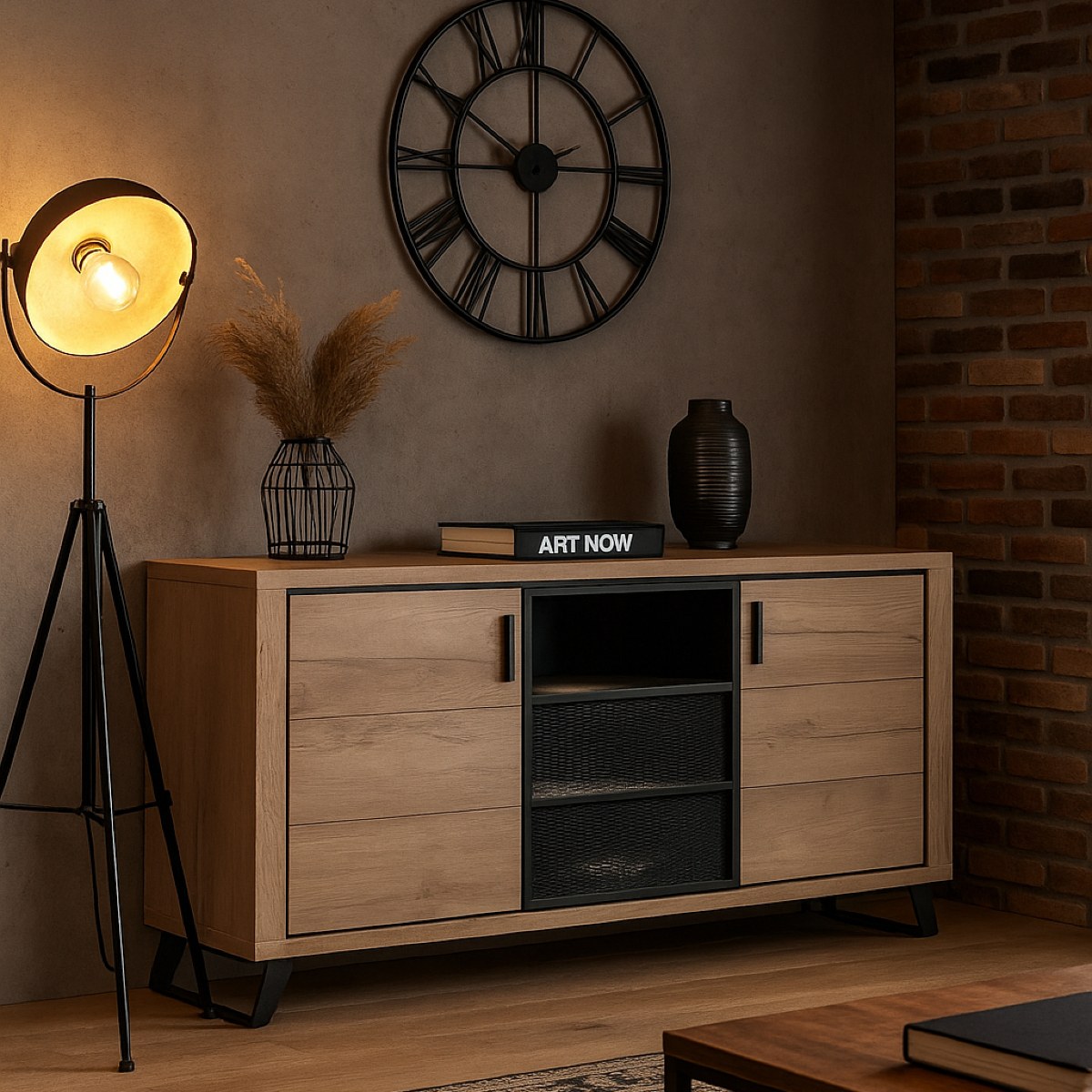 Buffet de salle à manger contemporain 3 portes 205cm PERO