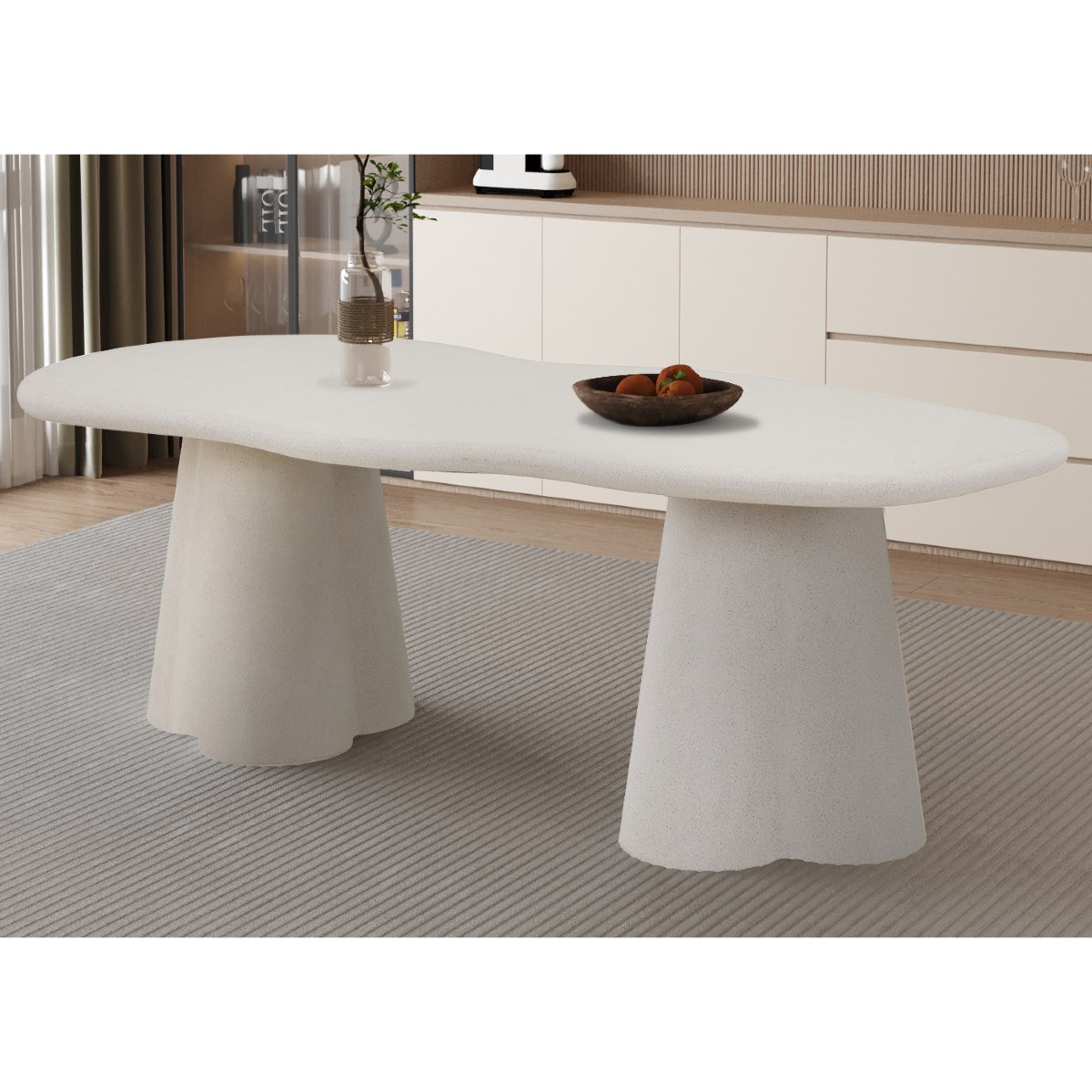 Table à manger organique en fibre de ciment 220cm ORKA