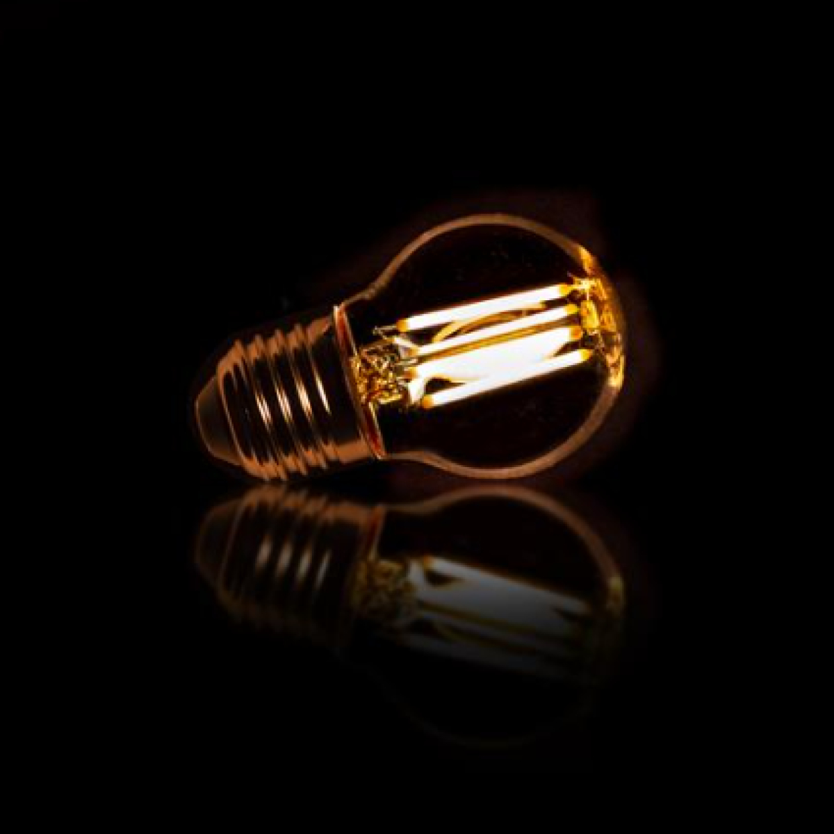 Ampoule globe ambré 4.5cm à LED filament E27 lumière chaude
