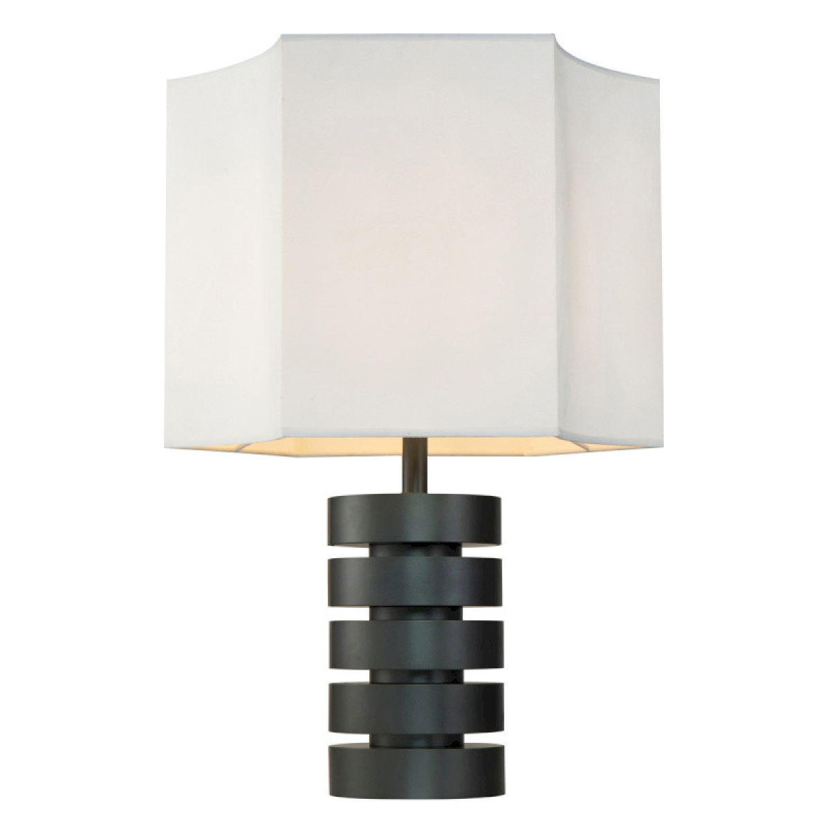 Lampe à poser en métal noir avec abat-jour PURA