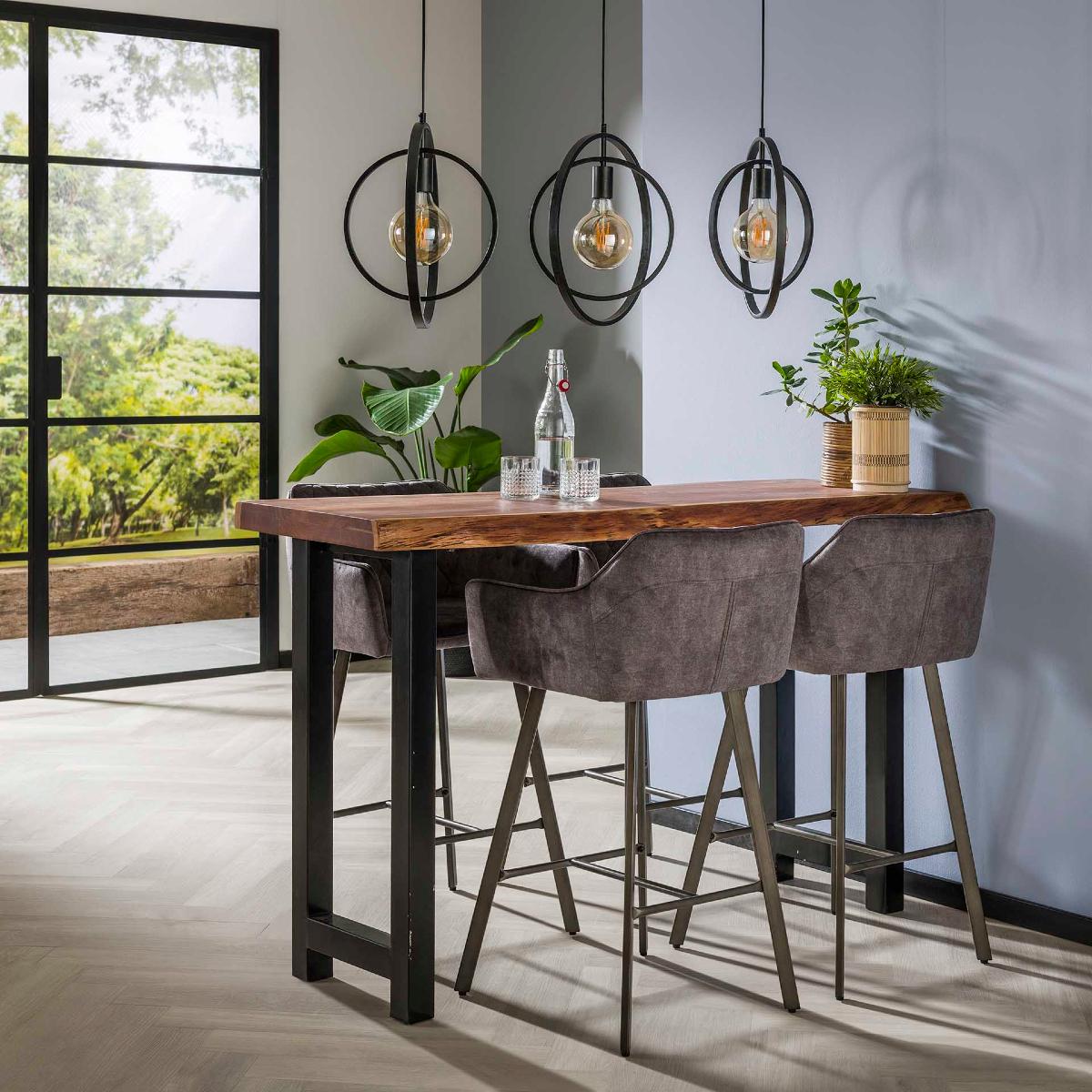 Table de bar en bois massif TRONC